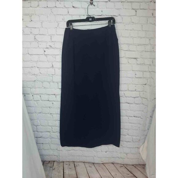 Charter Club VINTAGE Women's Size 10 Dark Navy Long Skirt - Picture 1 of 6